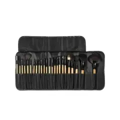 GENERICO - Set 32 Pinceles Y Brochas Maquillaje + Bolso Organizador Color Negro Labg