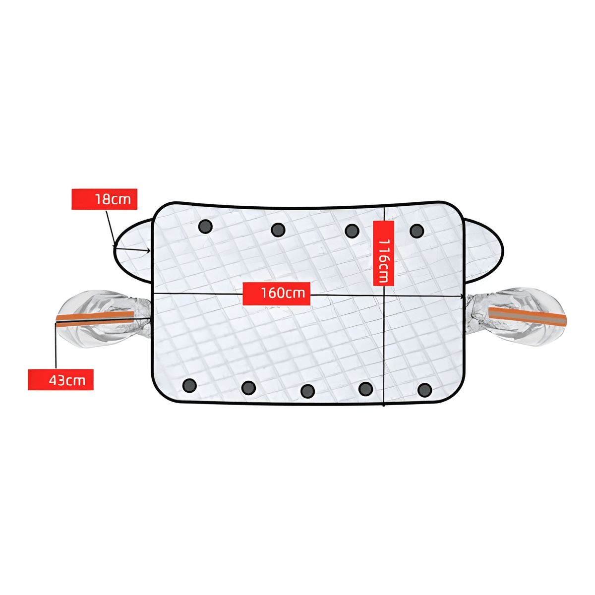 GENERICO - Funda Protectora Sol y Nieve Cubreparabrisas para XL