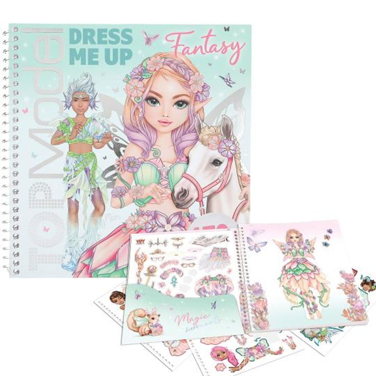 DEPESCHE - Libro para colorear + stickers - Top Model Dress me Up Fantasy