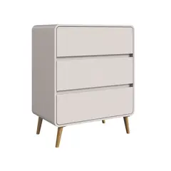 KIDSCOOL - Comoda Mudador Infantil Retro Con 3 Cajones Beige
