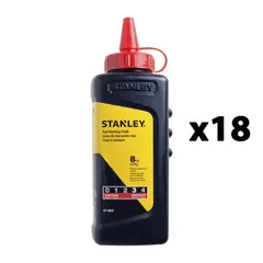 STANLEY - Set 18 tiza roja 226g escala permanencia 4 47-804LA