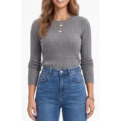 HIPSY SWIMWEAR - Sweater Tejido Trenzas Classic