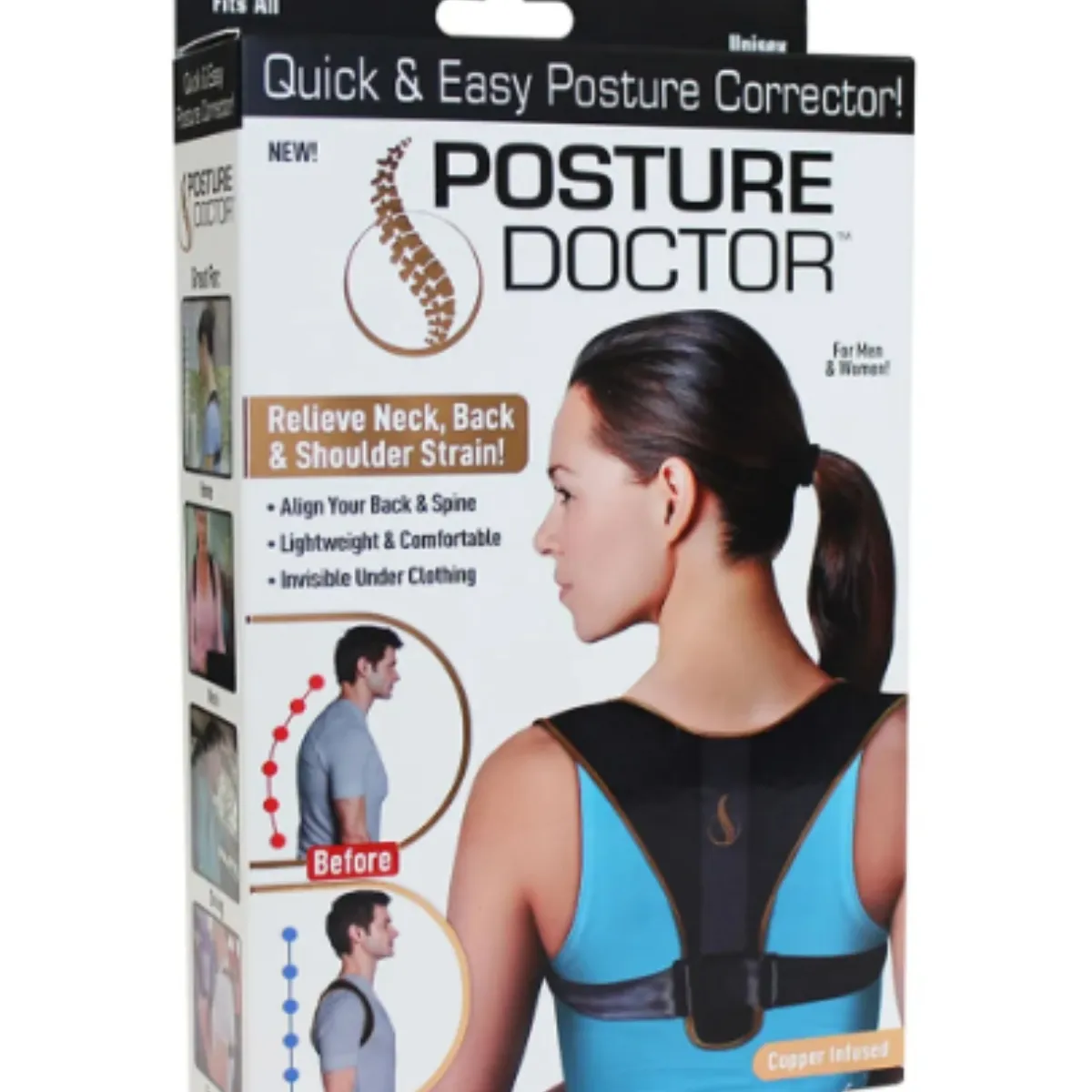 OEM - Corrector de Postura Espalda y Hombros Ajustable Unisex
