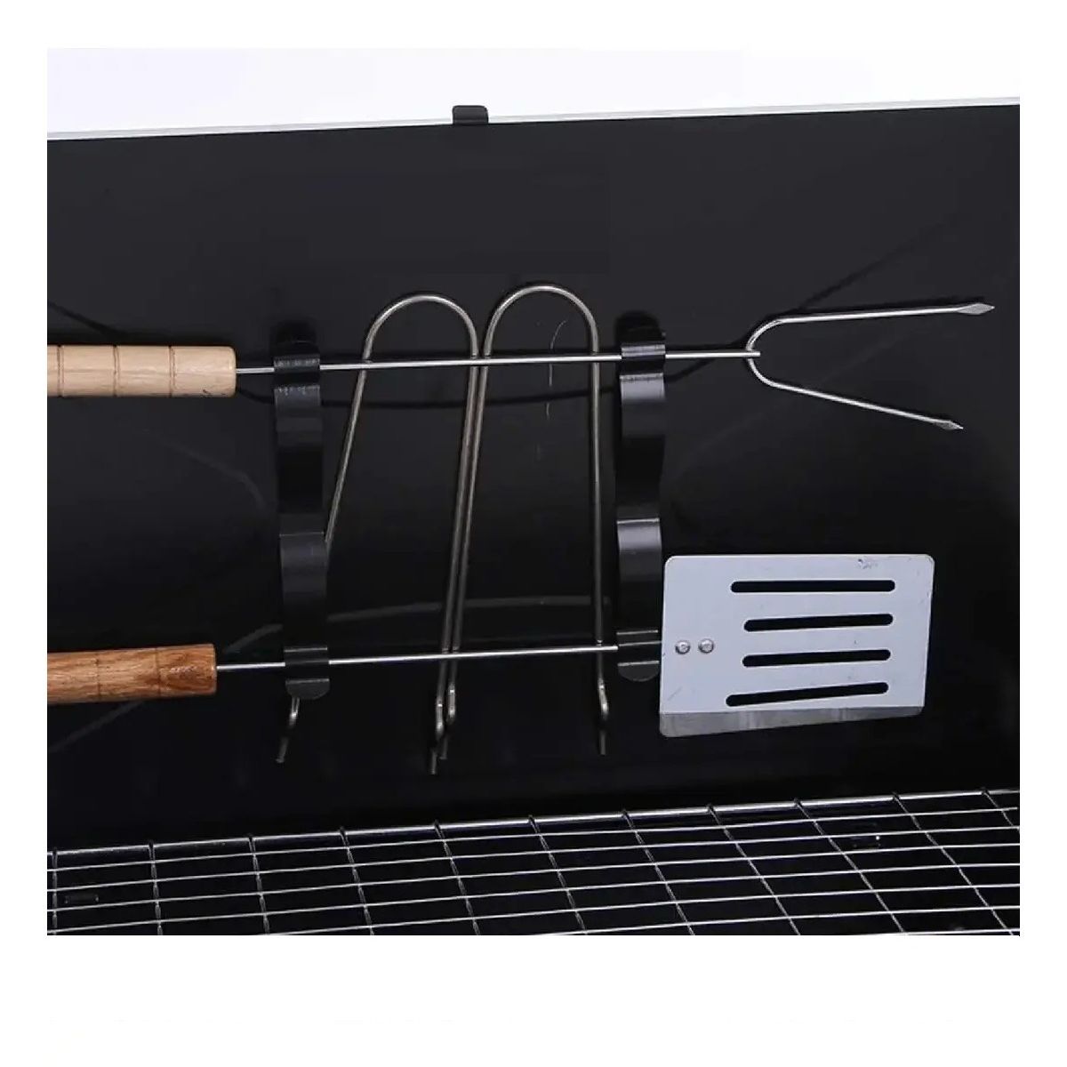 GENERICO - Parrilla Parrillera Para Asado Plegable Portatil Negro Belug