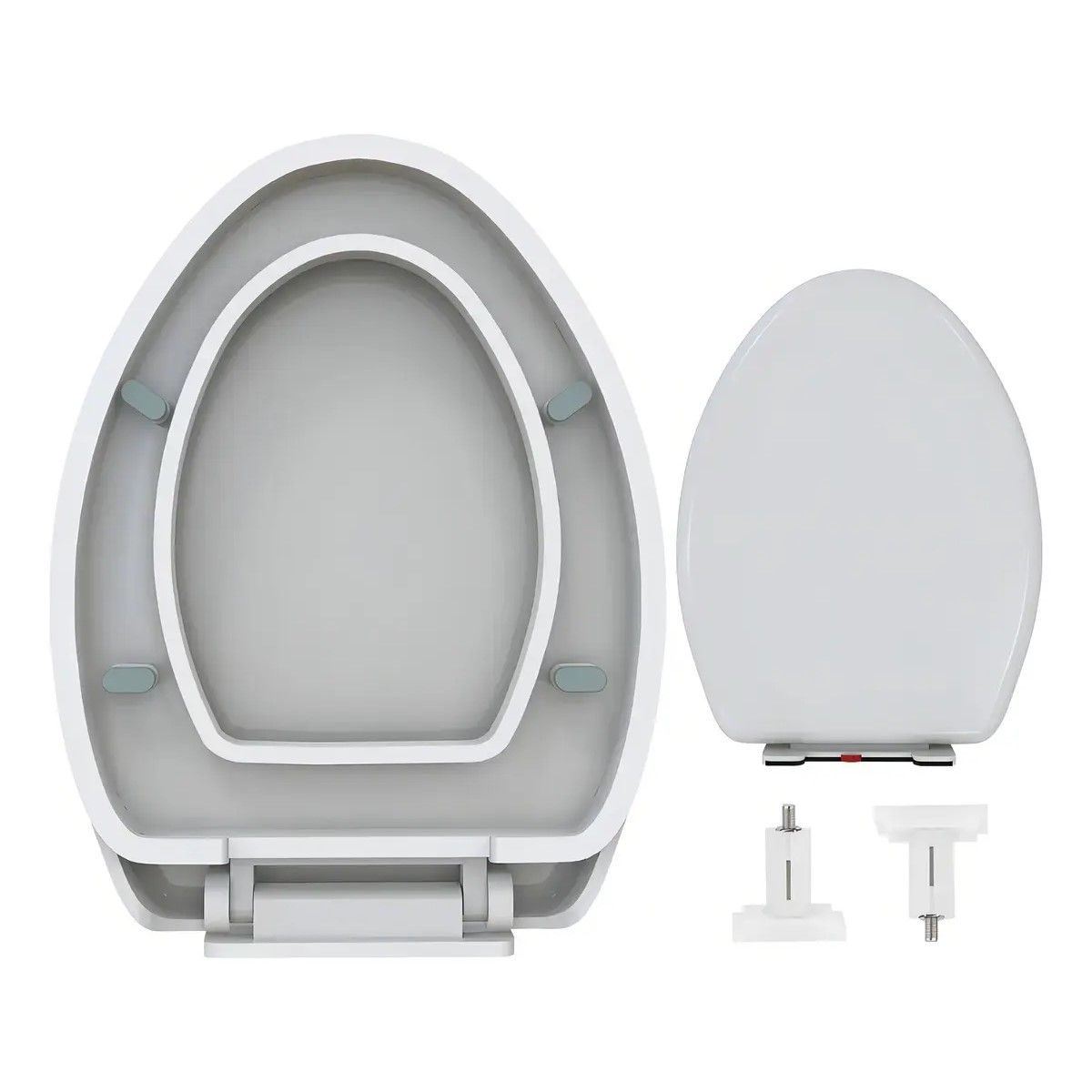 GENERICO - Asiento De Inodoro De V Instalar Rápida Engrosado Con Tapa Color Blanco BELUG