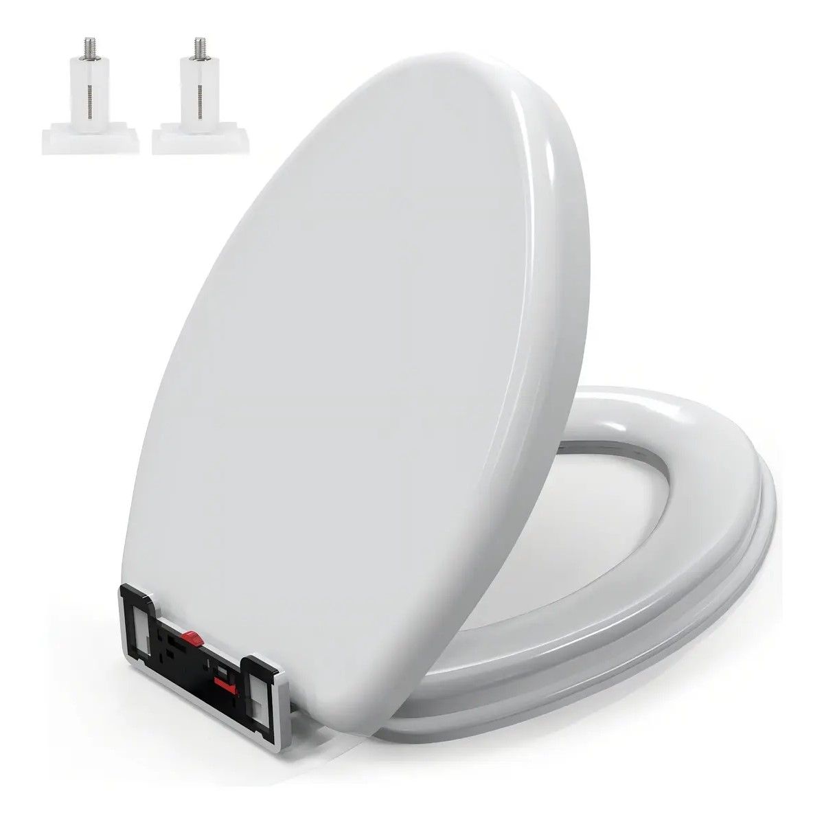 GENERICO - Asiento De Inodoro De V Instalar Rápida Engrosado Con Tapa Color Blanco BELUG