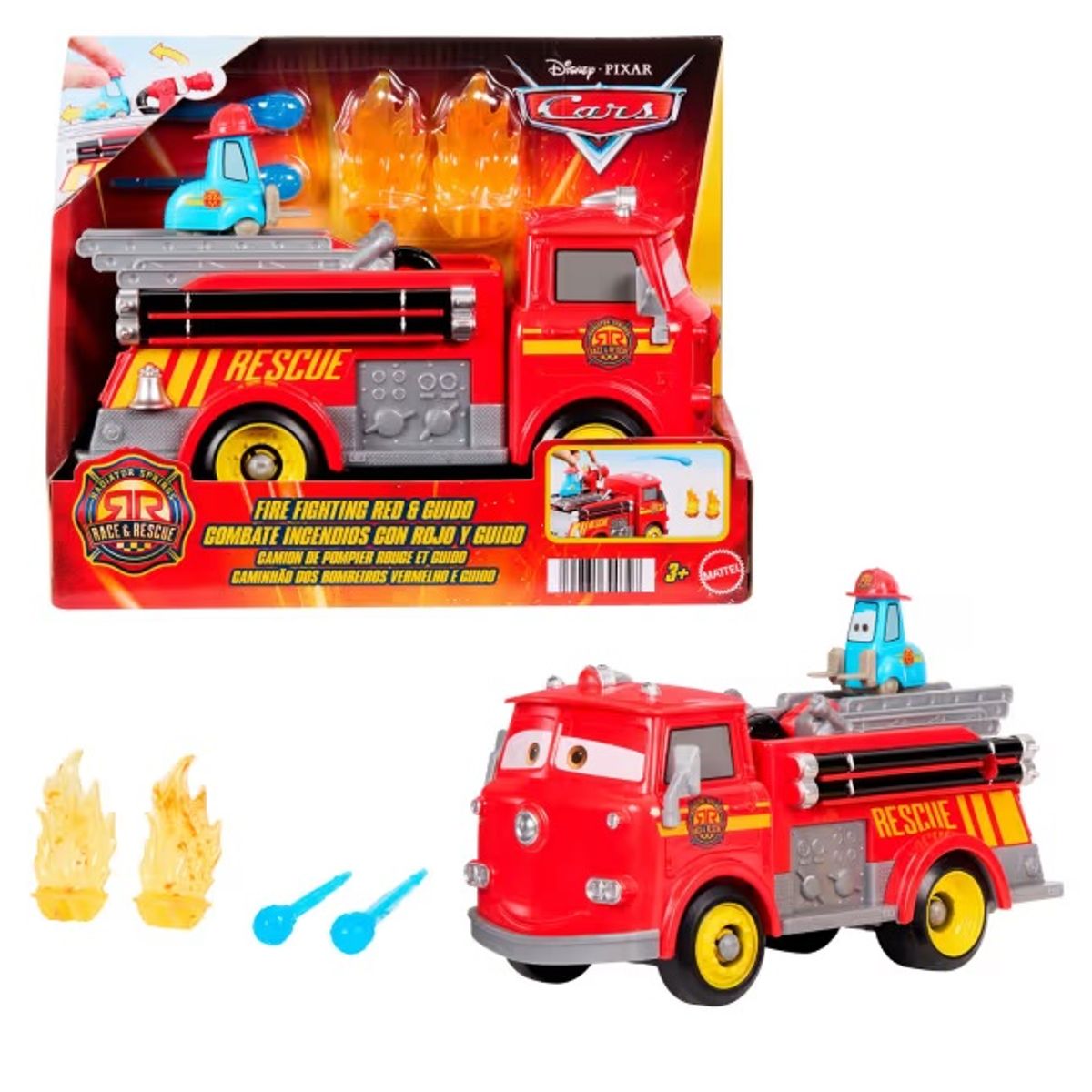 CARS - Cars De Disney Y Pixar Vehículo De Juguete Rojo