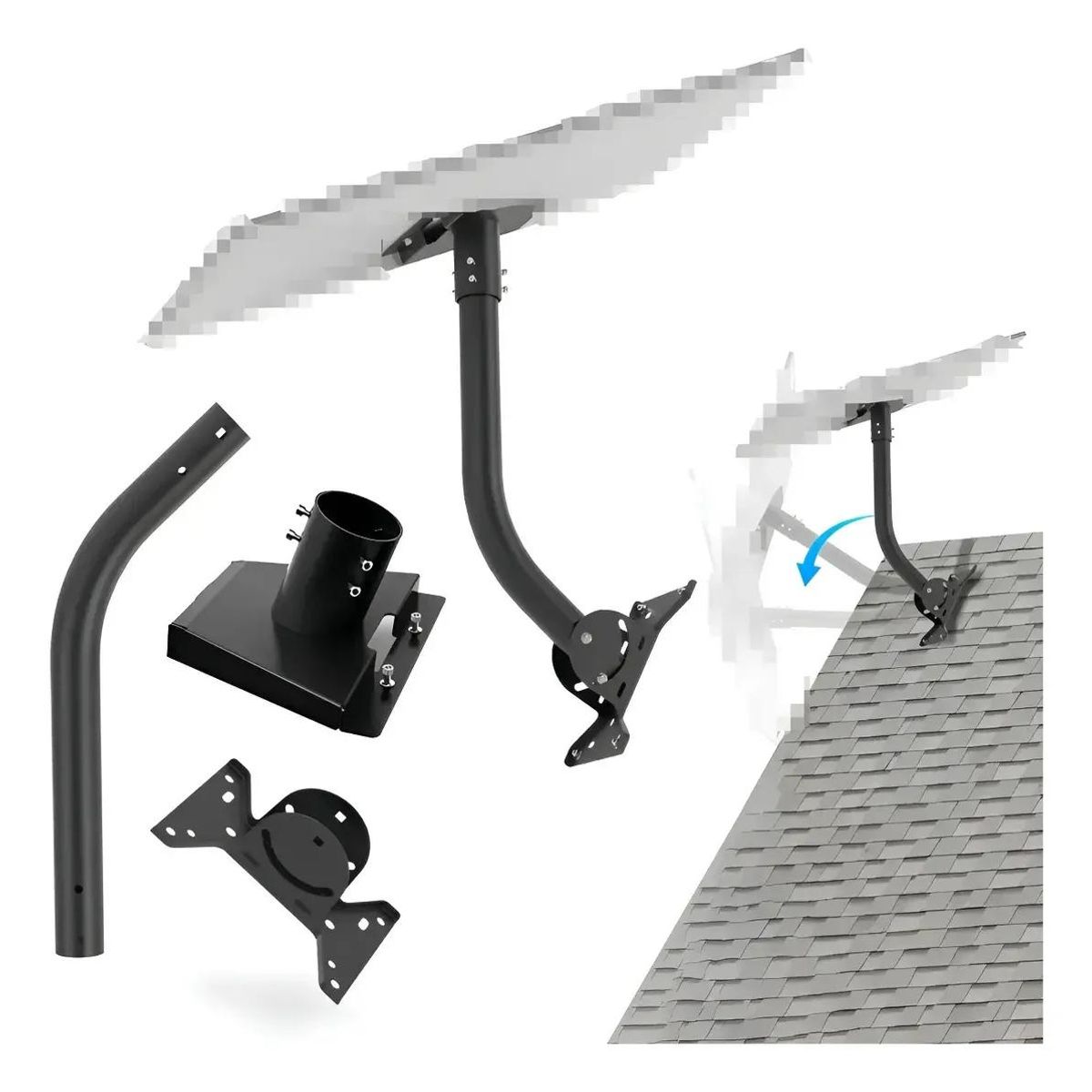GENERICO - Soporte para mástil de antena Starlink V4 con kit de 7