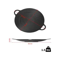 GENERICO - Plancha Churrasquera Cocina Parrilla Asado Bbq 30cm Belug