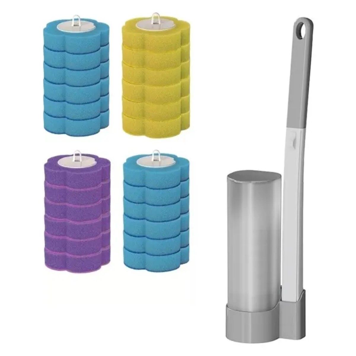 GENERICO - Cepillo Limpiador De Inodoro Wc Desechable 24 Cargas BELUG
