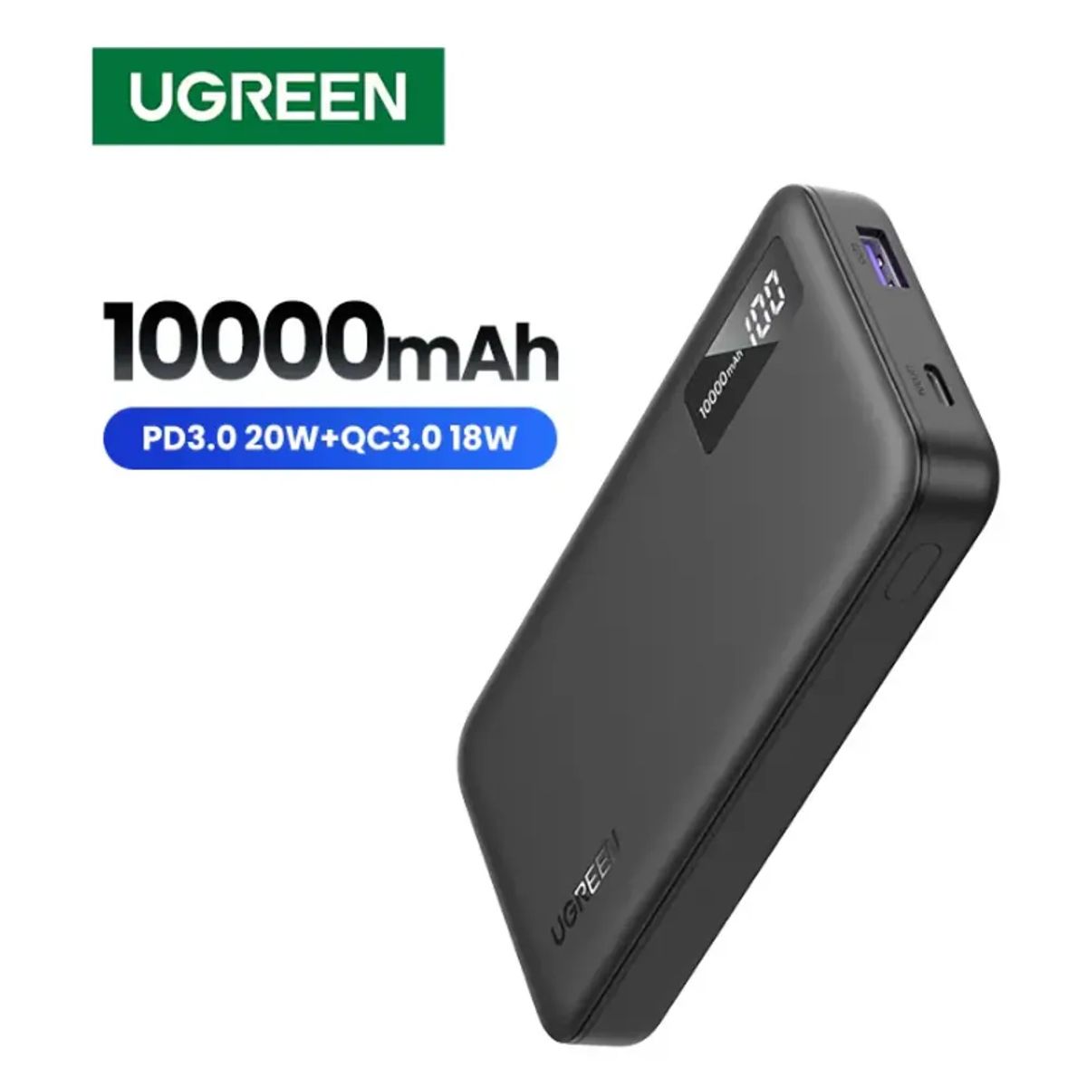 GENERICO - Banco de energía Ugreen Pd3 10000 mAh - Negro