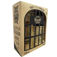 FERNET - Pack Licor Buhero Negro 39° 700cc + Vaso de Regalo