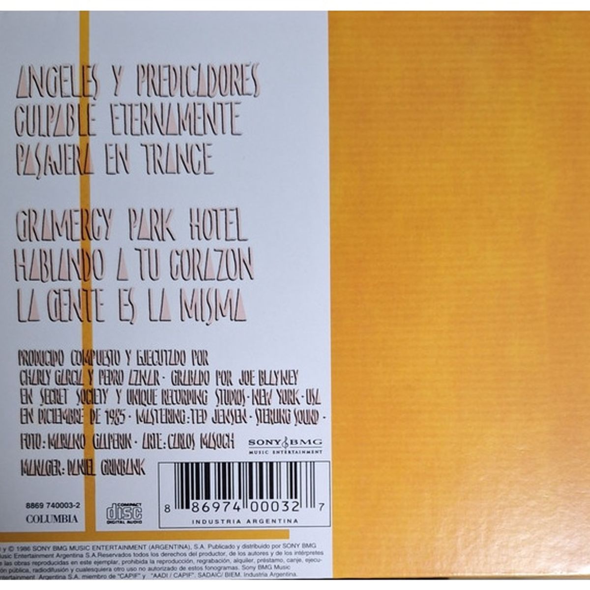 GENERICO - CHARLY GARCIA & PEDRO AZNAR - TANGO (DIGIPACK) / CD