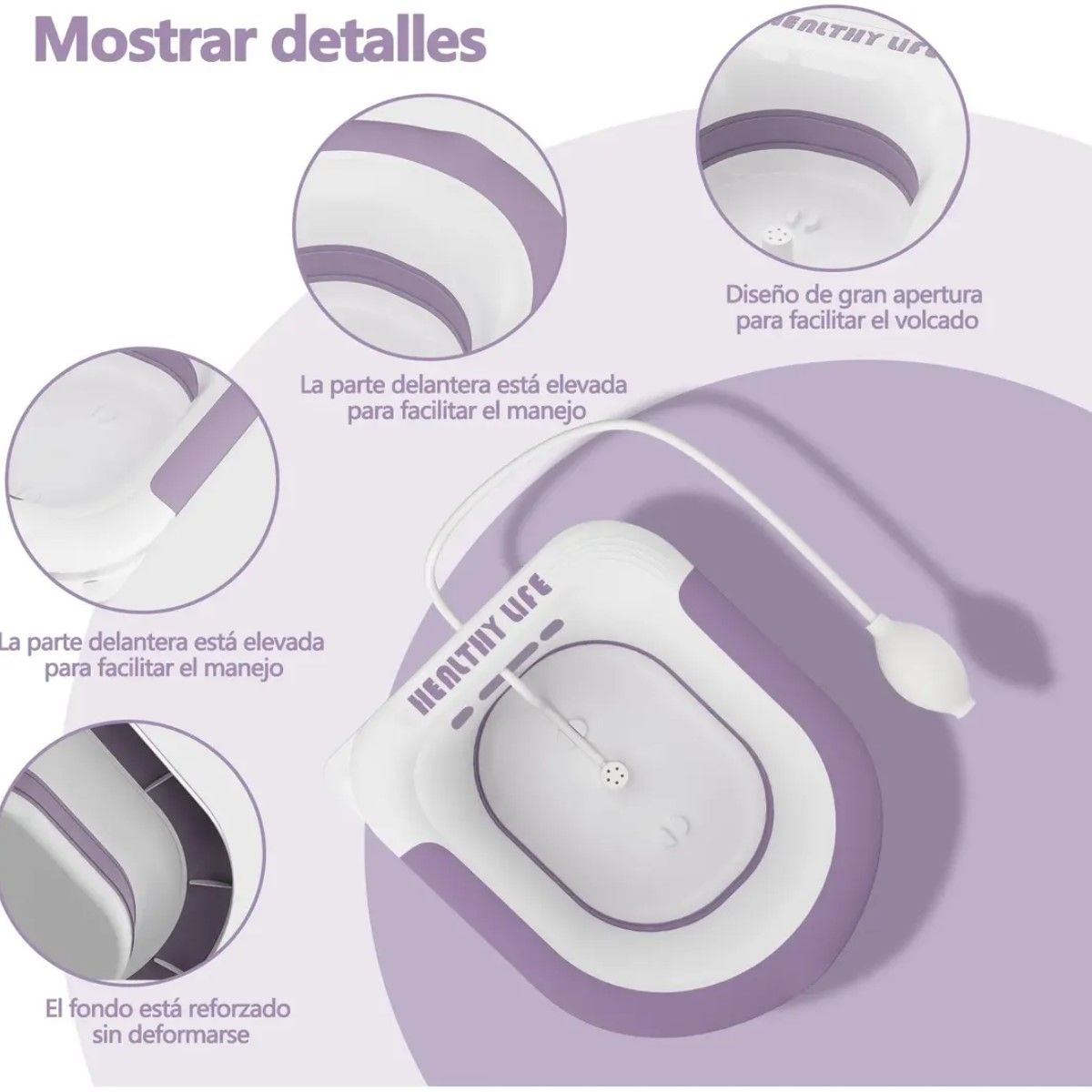 GENERICO - Baño De Asiento Alivio Hemorroides Embarazo Plegable BELUG