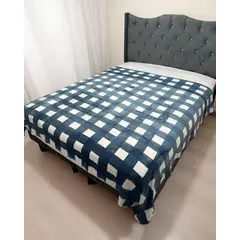 GENERICO - Manta Frazada 200x230cm Suave Plush Cordero 2 Plazas