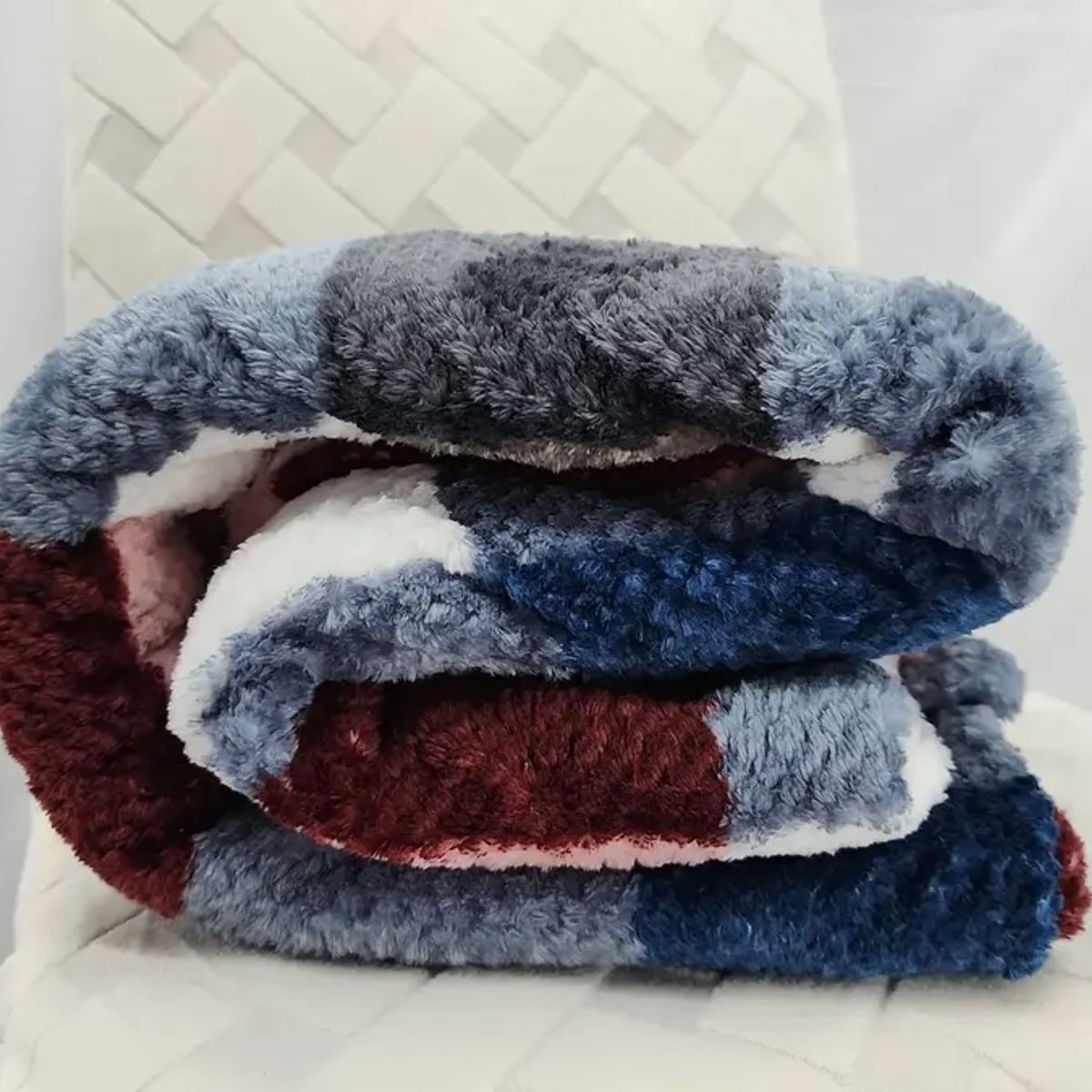 GENERICO - Manta Frazada 200x230cm Suave Plush Cordero 2 Plazas