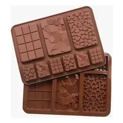 GENERICO - Molde de Silicona 9 Cavidades para Barras de Chocolate Mixto