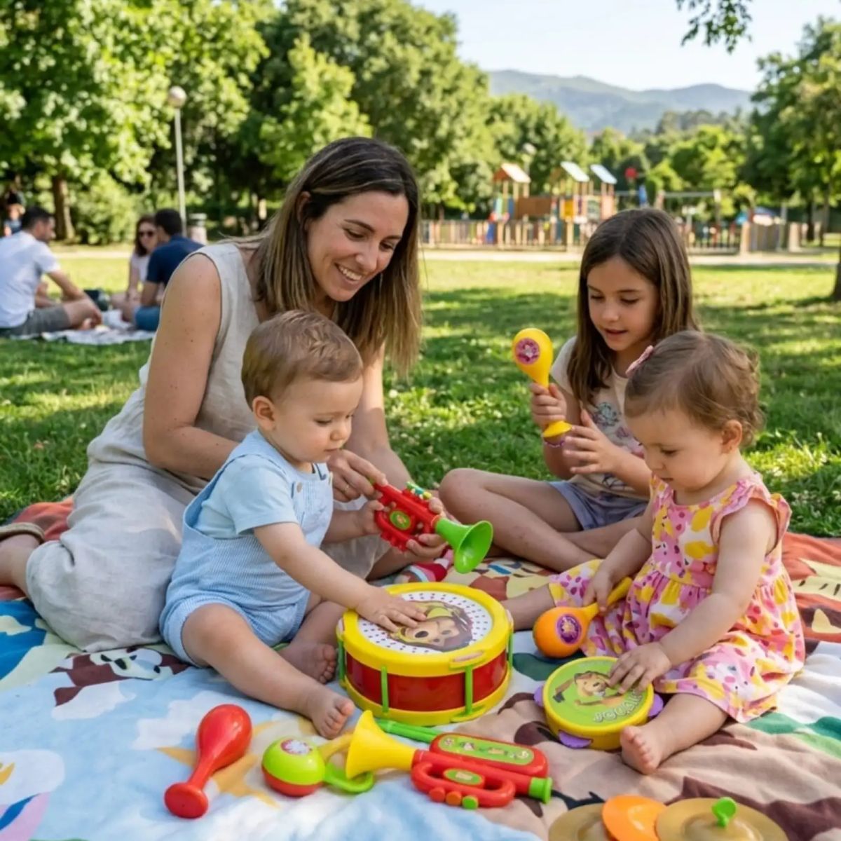 GENERICO - Kit Instrumentos Musicales Didacticos Para Niños Set 2en1