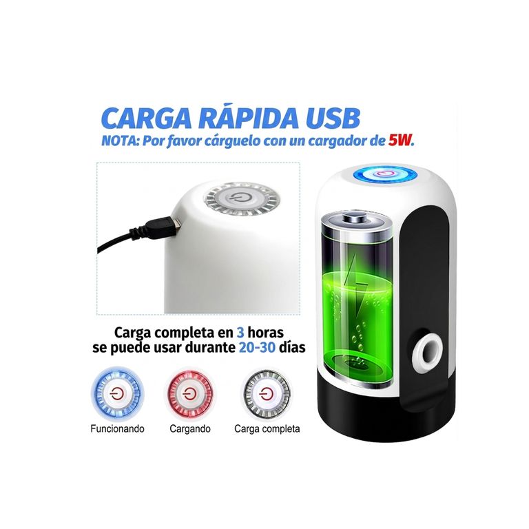 GENERICO Dispensador De Agua Eléctrico Usb Para Bidones