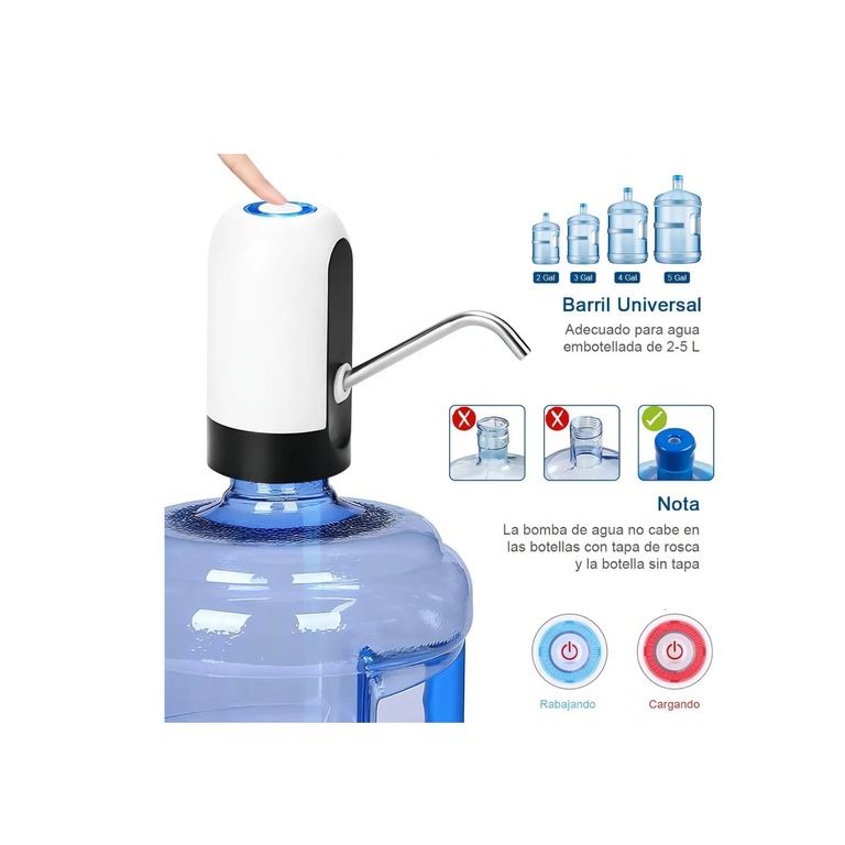 GENERICO Dispensador De Agua Eléctrico Usb Para Bidones