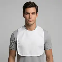 VICTORIANAS - Babero de adulto talla S reversible tela pique panal