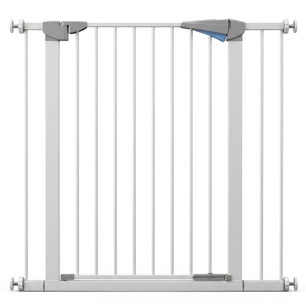 GENERICO - Reja Seguridad Escalera Bebe y Mascotas 76 a 83 cm Presion sin Perforar Apertura Dos Vias Metal