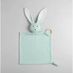 HAOKIDS - Tuto Bebé de Apego unisex Conejo algodón moleton 35 cm argolla madera natural Confección Nacional