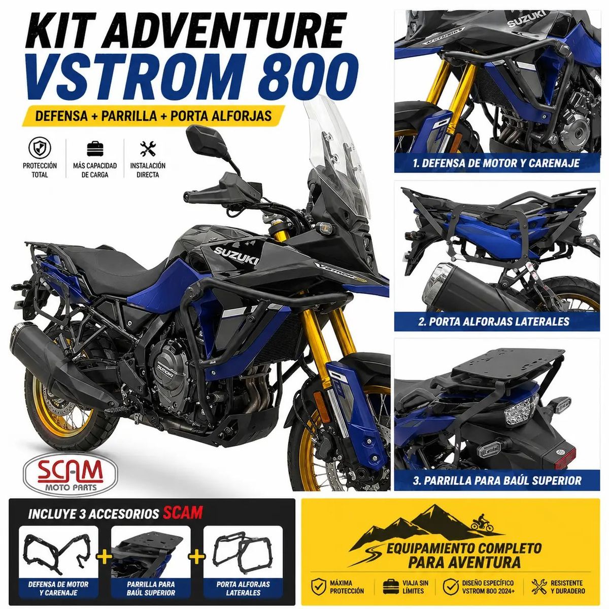 GENERICO - Kit Adventure VStrom 800 DE 2024 En Adelante