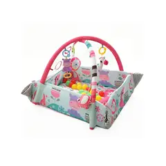 GENERICO - Gimnasio Alfombra Bebe 6 en 1 Selva Colorida Arcos Juguetes Sensoriales Laterales Acolchados Convertible