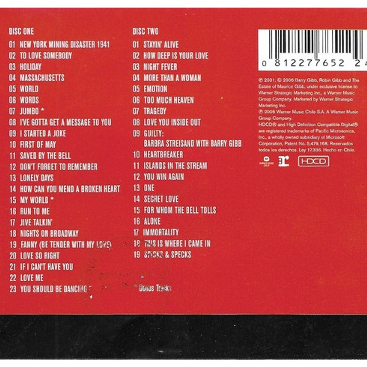 GENERICO - BEE GEES - THEIR GREATEST HITS 2CD  CD