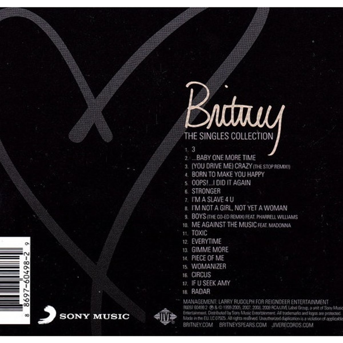 GENERICO - BRITNEY SPEARS - THE SINGLES COLLECTION / CD