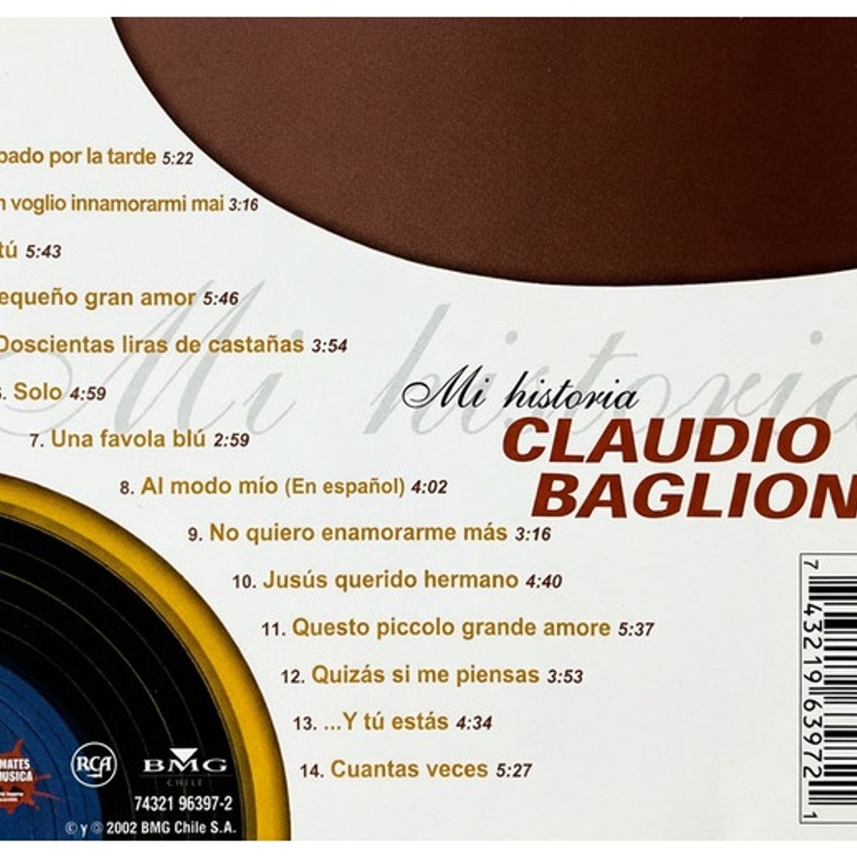 GENERICO - CLAUDIO BAGLIONI - MI HISTORIA  CD