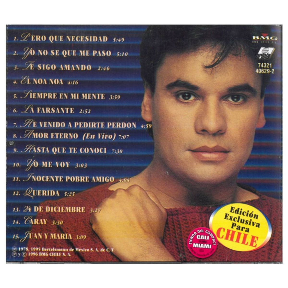 GENERICO - JUAN GABRIEL - EL UNICO...BIENVENIDO A CHILE  CD