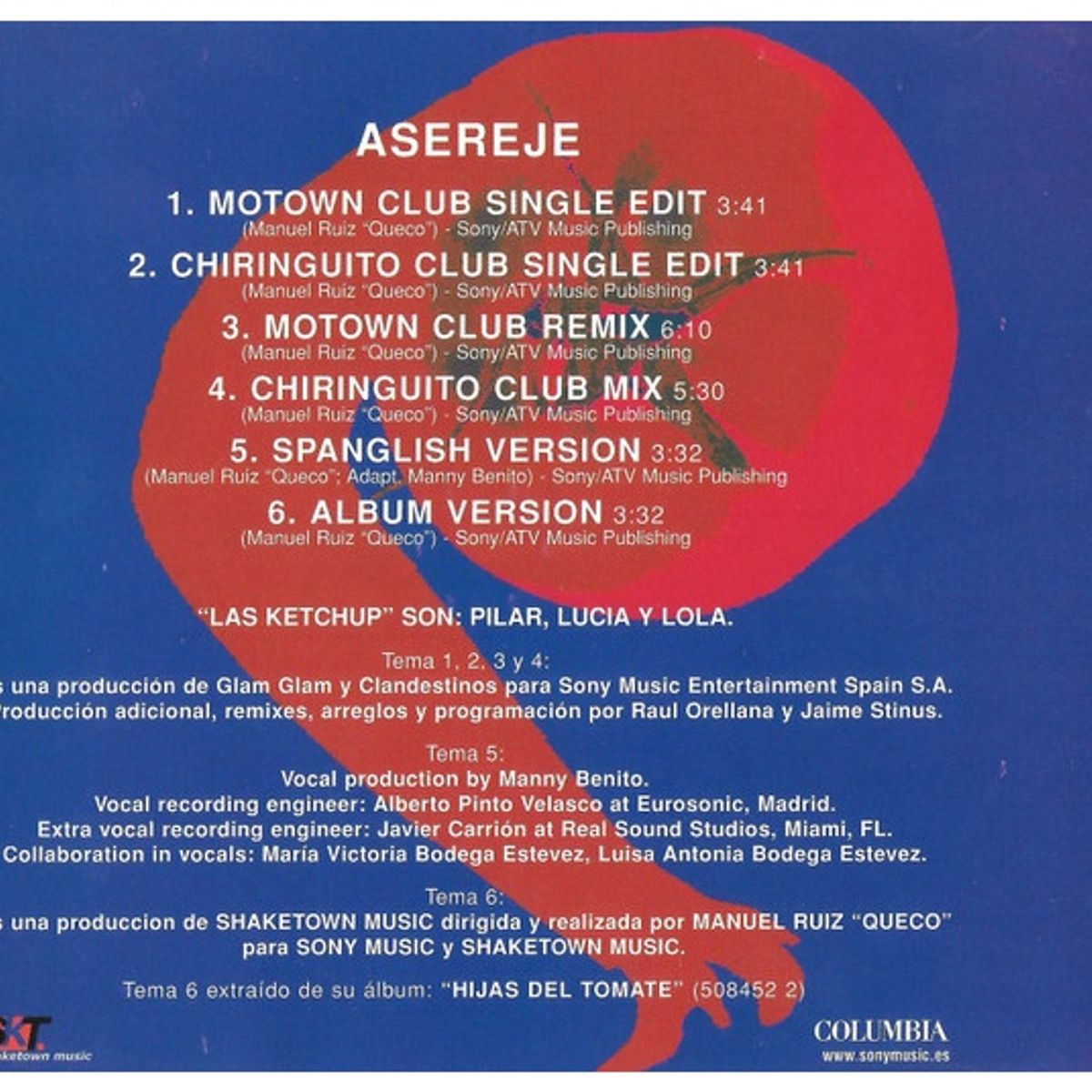 GENERICO - LAS KETCHUP - ASEREJE (REMIXES) / CD SINGLE