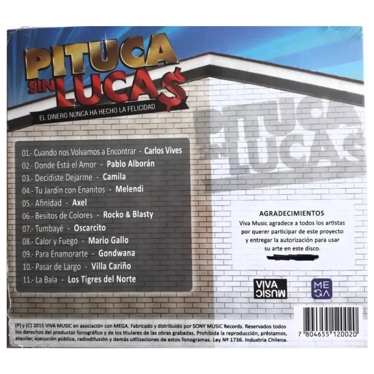 GENERICO - PITUCA SIN LUCAS - MUSICA DE LA TELESERIE / CD