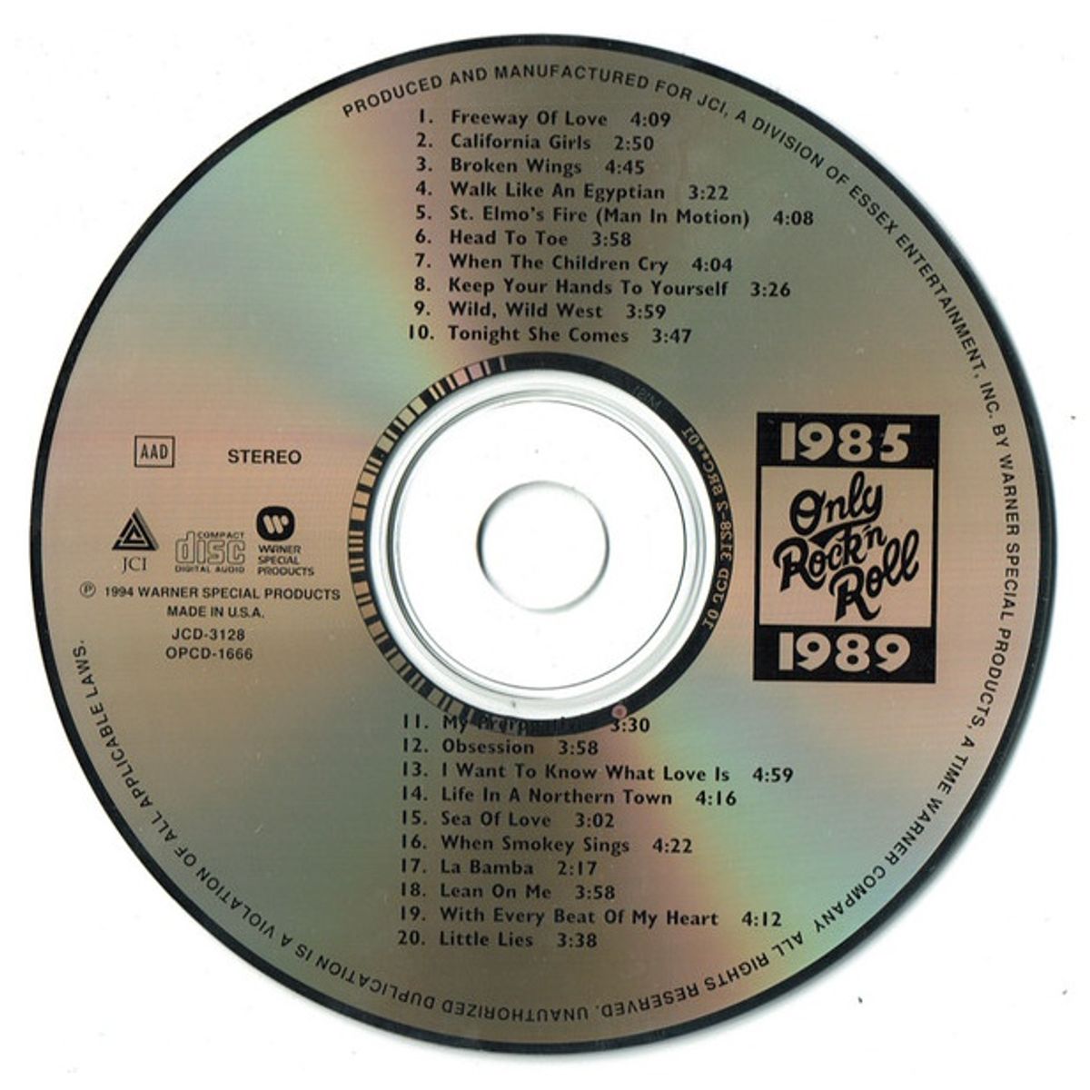 GENERICO - ONLY ROCK AND ROLL - 1985-1989  CD