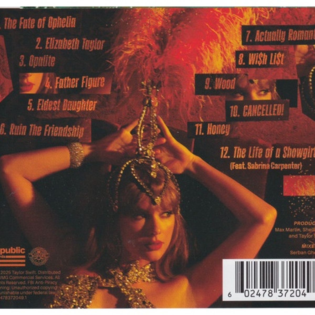 GENERICO - TAYLOR SWIFT - THE LIFE OF A SHOWGIRL / CD