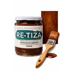 RETIZA - BARNIZ TONO NOGAL 470 ml. Acabado ecológico base agua, sellante y protección