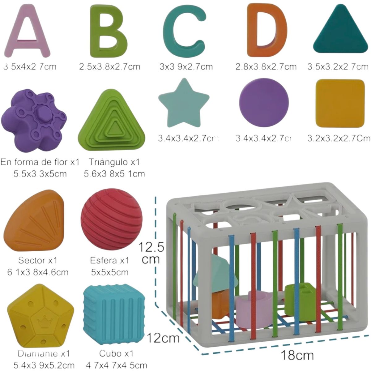 GENERICO - Juego Multisensorial Cubo De Encajes De Estimulación Temprana Para Bebes