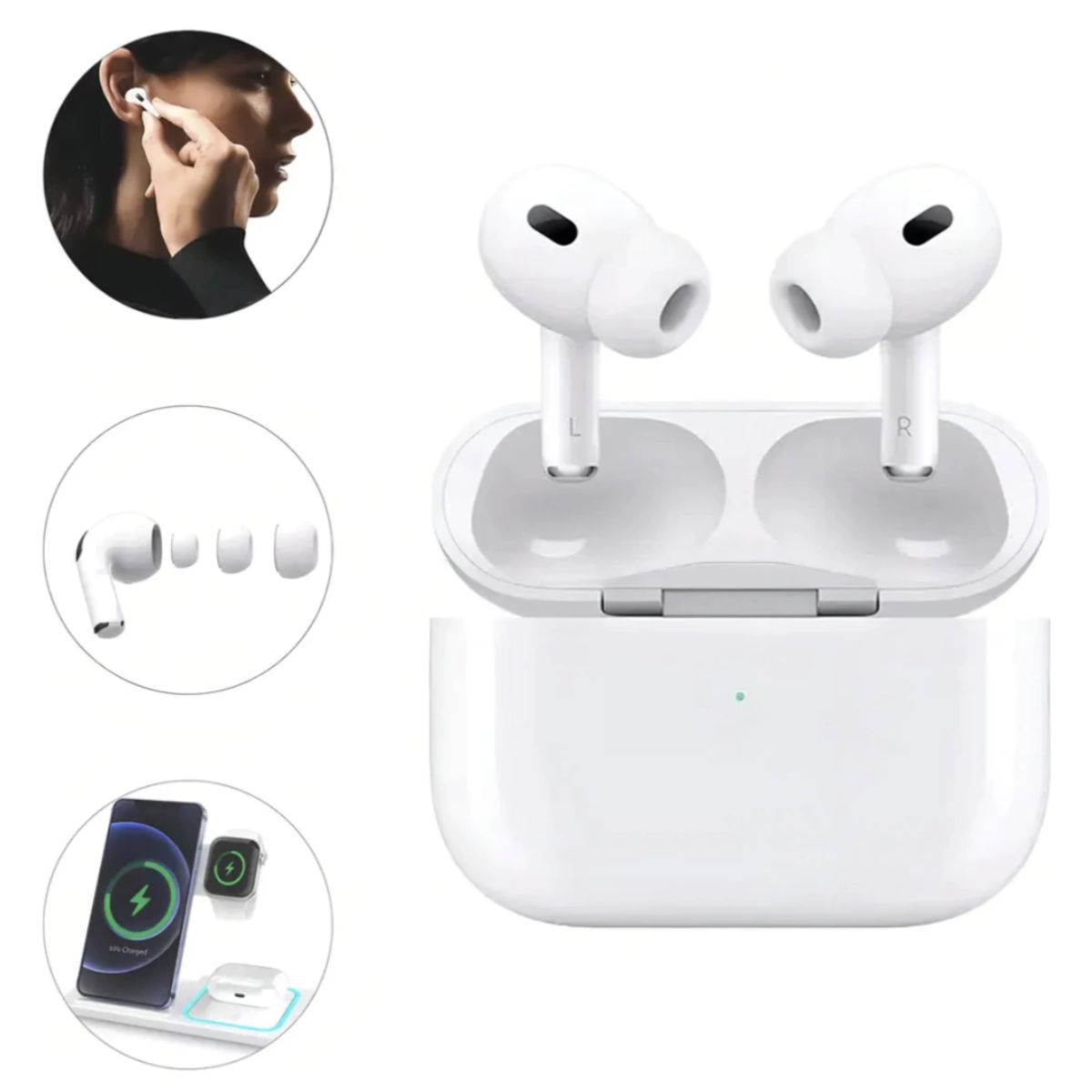 GENERICO - Audífonos Inalámbricos Bluetooth con Estuche de Carga  Compatible Con Air Pods pro 2da