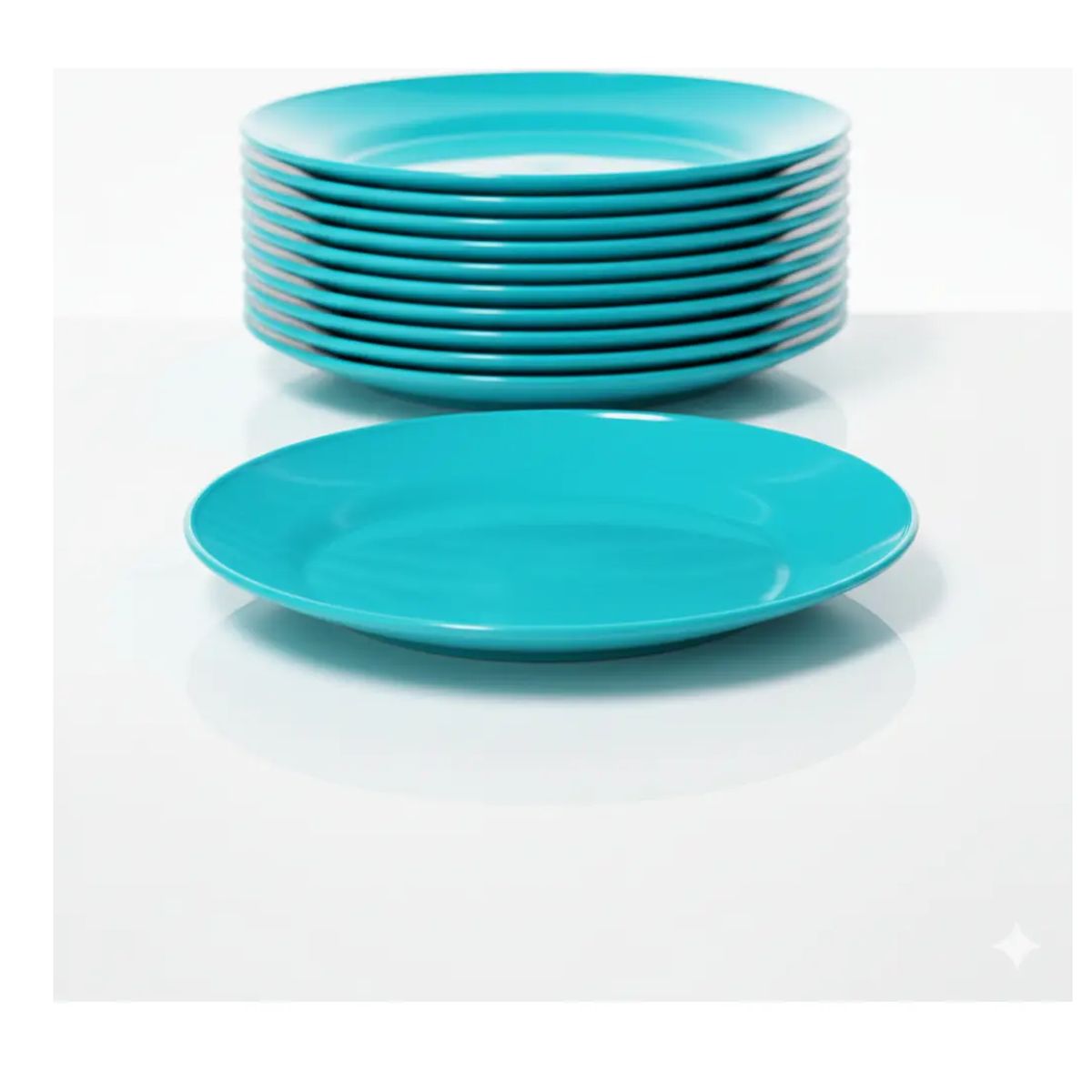 GENERICO - Set 12 Platos Plásticos Reutilizable 22 Cm