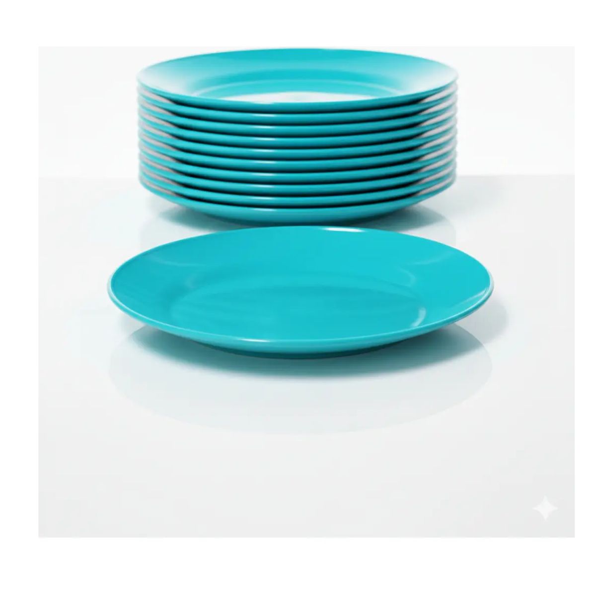 GENERICO - Set 12 Platos Plásticos Reutilizable 22 Cm