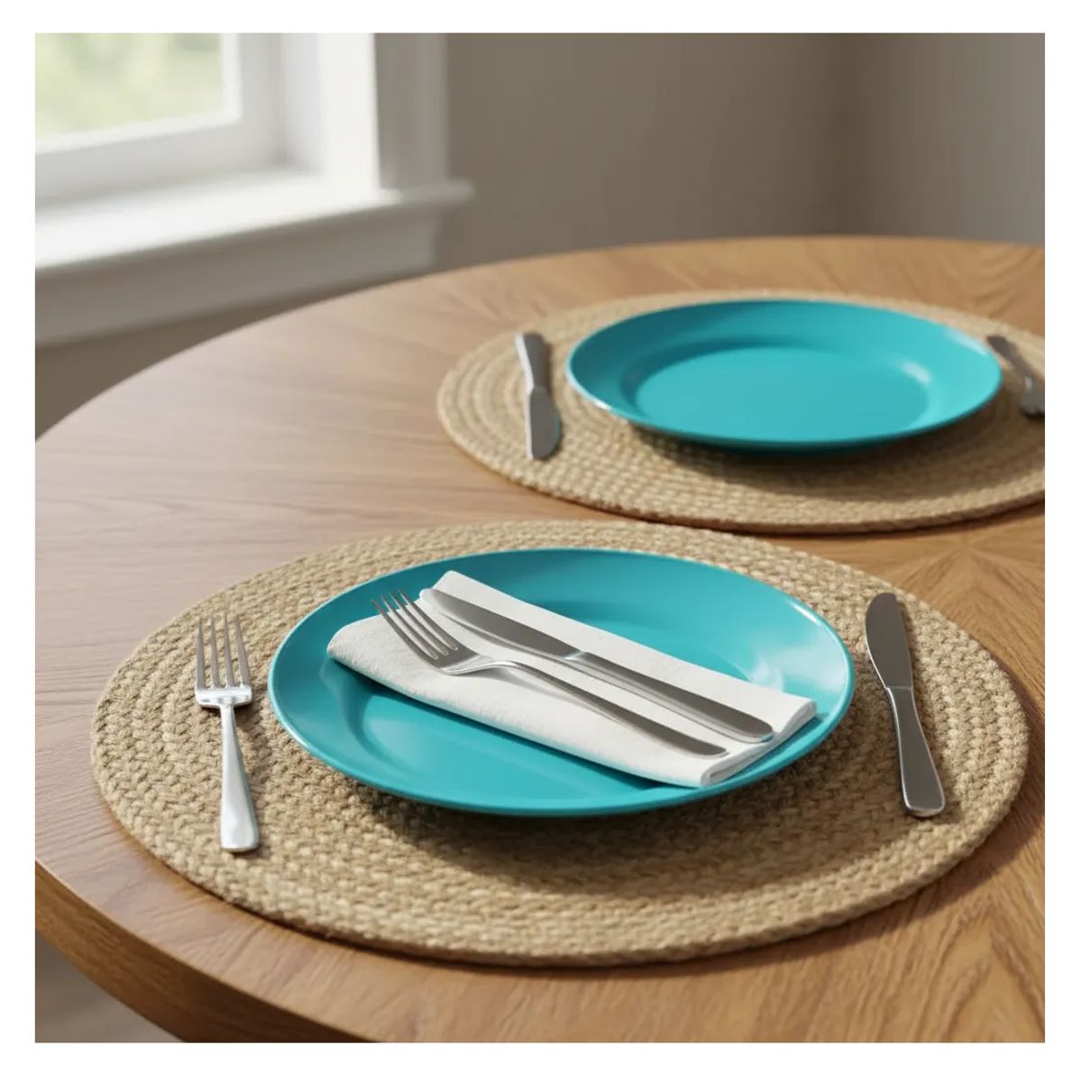 GENERICO - Set 12 Platos Plásticos Reutilizable 22 Cm