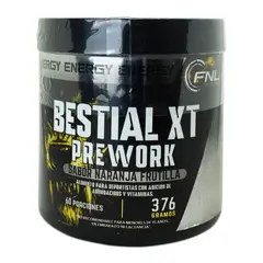 FNL - Pre Entreno Bestial Xt Pre Work 376 Gr Sabor Naranja Frutilla