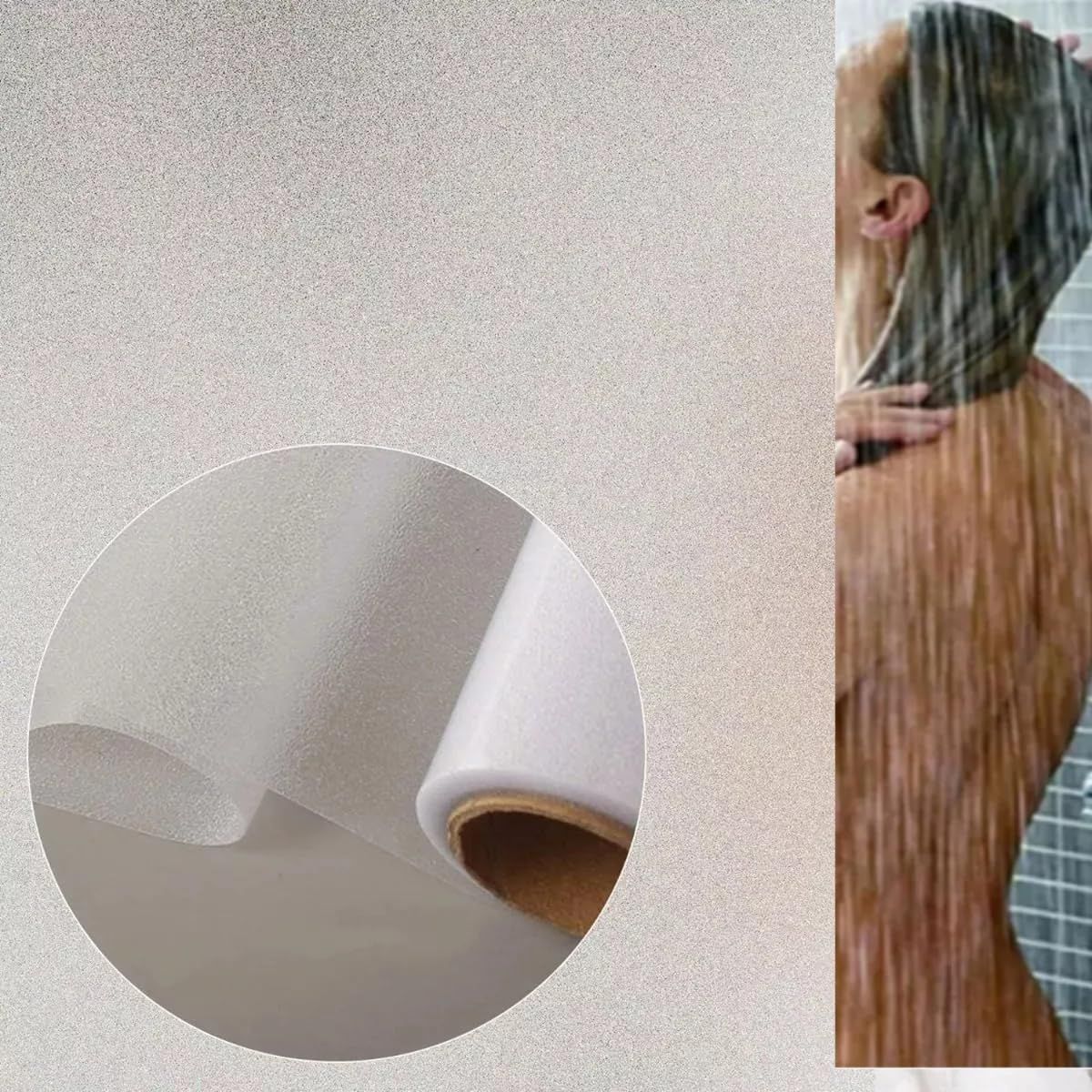 KUANGYE - 100X300CM Película de Privacidad para Ventanas, Película Decorativa de Vidrio Esmerilado