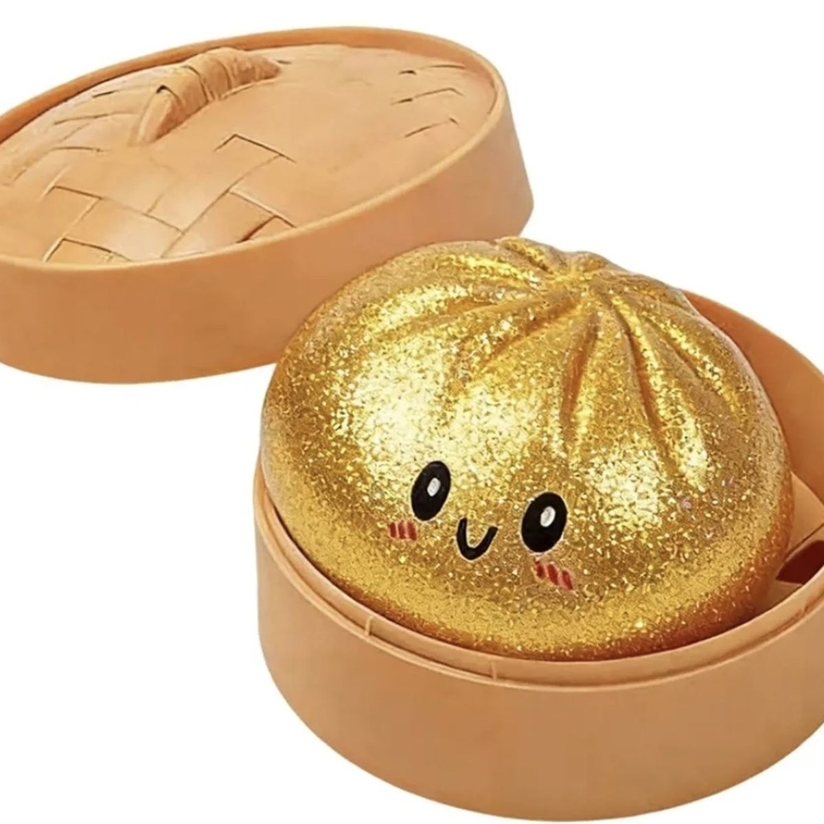 GENERICO - Bao squishy Gold  Dorado Viral Dumpling Sensorial .