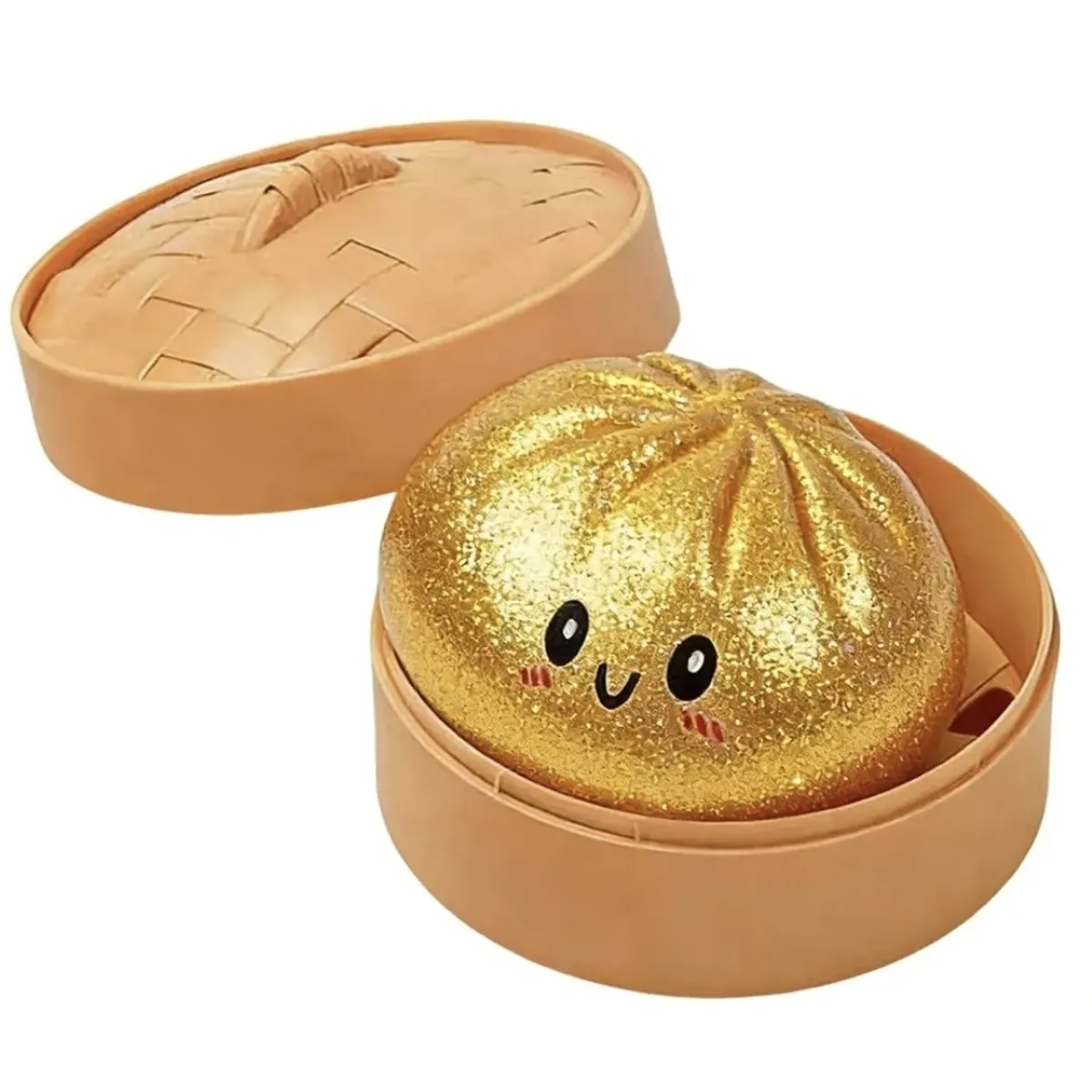 GENERICO - Bao squishy Gold  Dorado Viral Dumpling Sensorial .