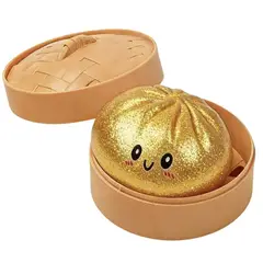 GENERICO - Bao squishy Gold Dorado Viral Dumpling Sensorial .
