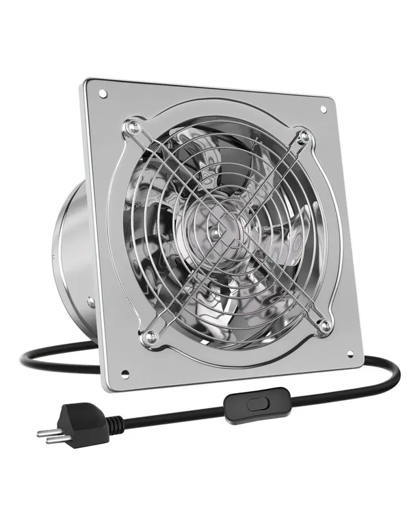 GENERICO Extractor De Aire Ventilador Industrial 8inch 80w Con Enchufe Belug