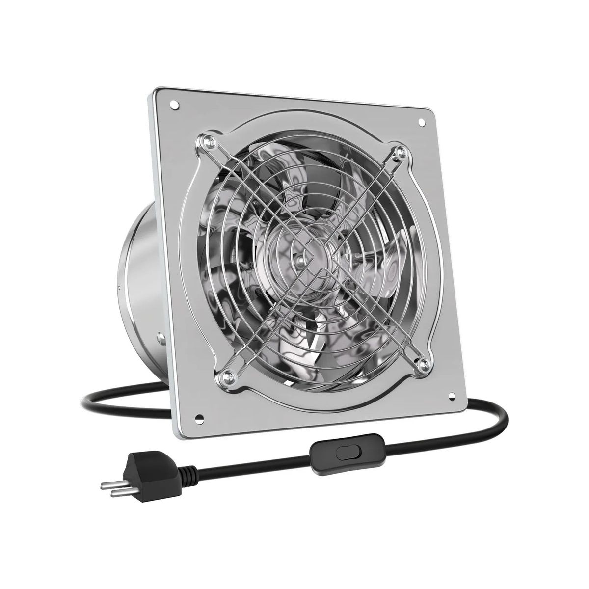 GENERICO - Extractor De Aire Ventilador Industrial 8inch 80w Con Enchufe Belug